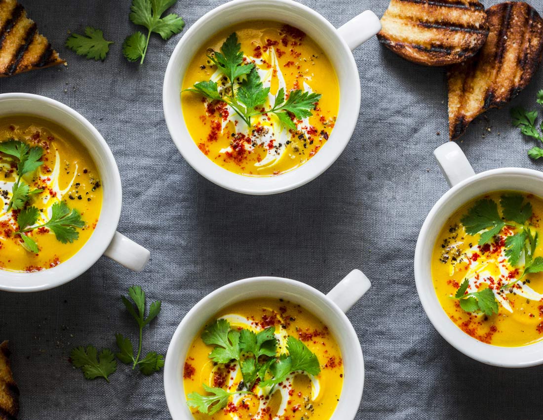 Sweet potato, coconut soup