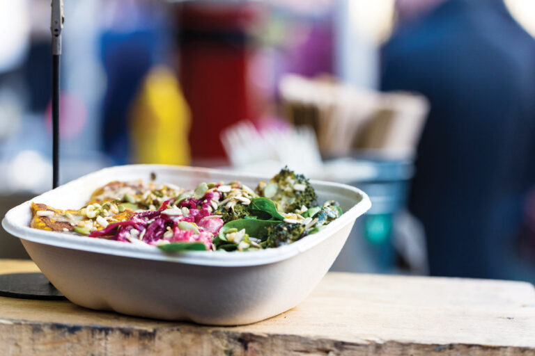 Salad in a takeaway container