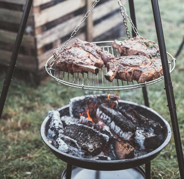 Meat on the barbecue