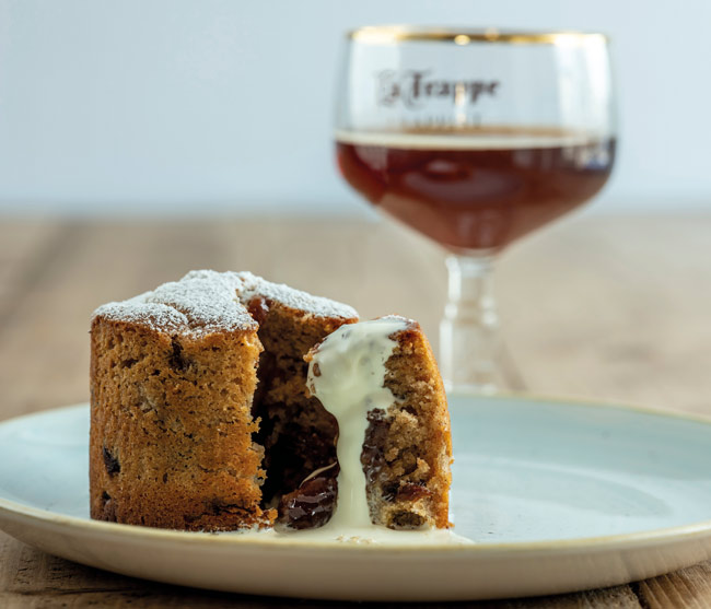 Christmas desserts, spiced chocolate fondant