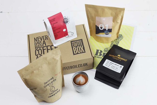 Coffee beans in the Indy Coffee Box