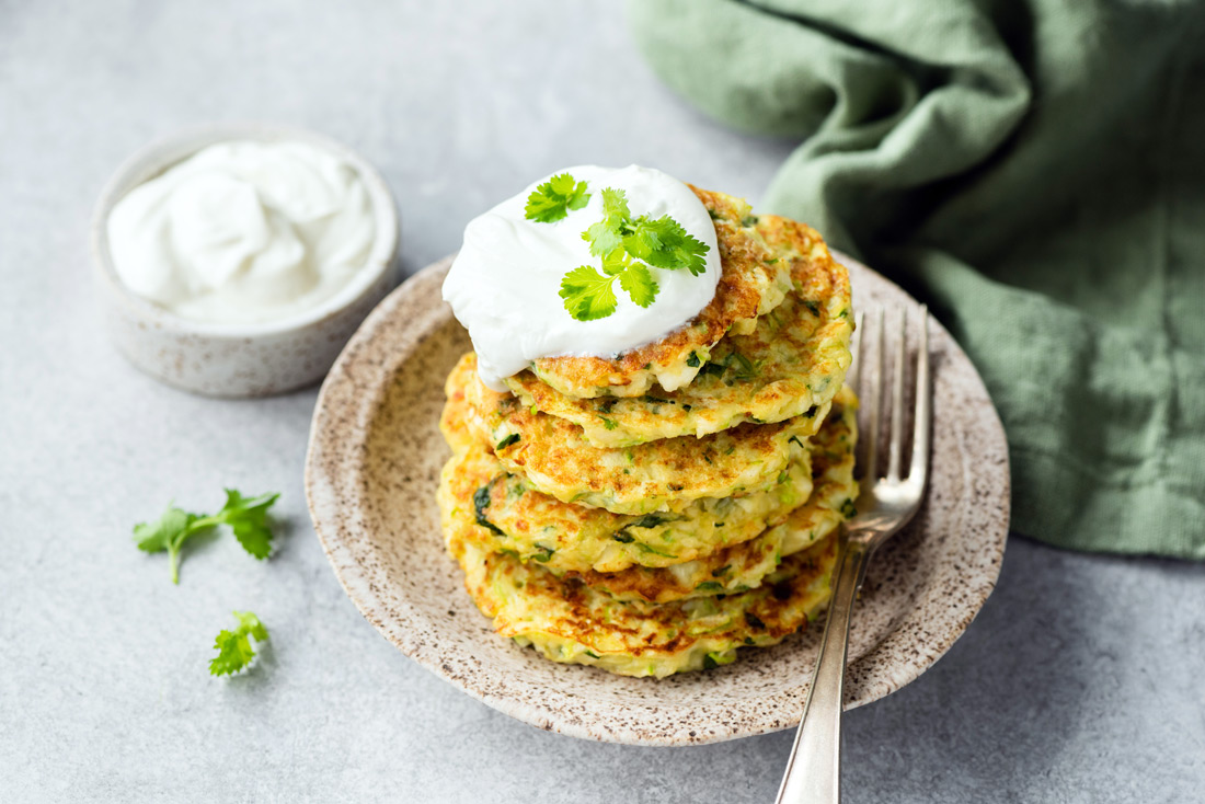 Cauliflower, Devon blue and wild garlic fritters