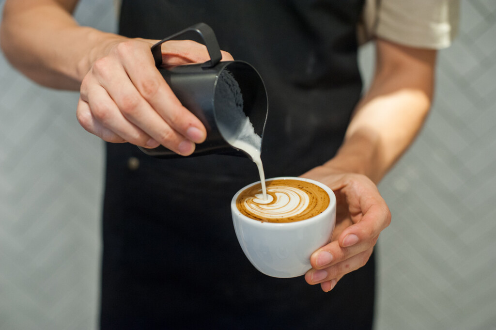 Flat white at Rick Stein Coffee Shop