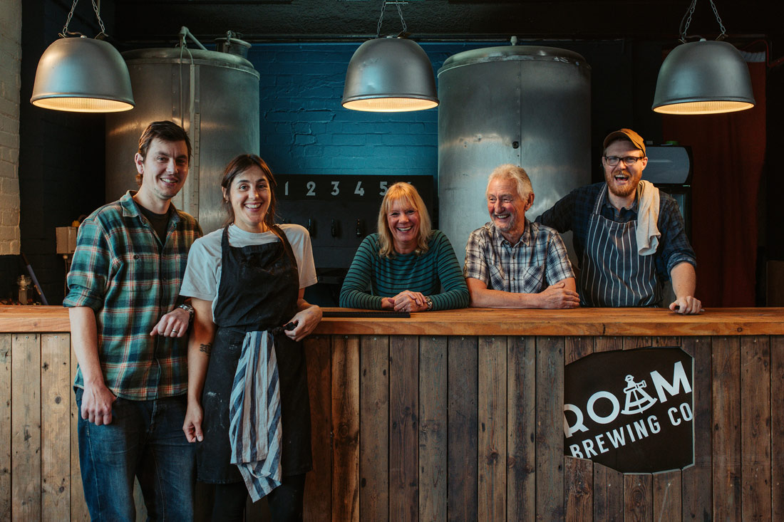 Team at Roam Brewery Co microbrewery and bakery in Plymouth