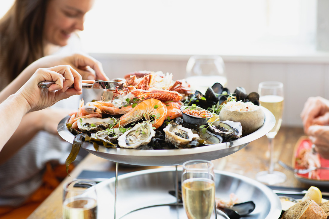 Dartmouth staycation guide - seafood platter at Platform 1