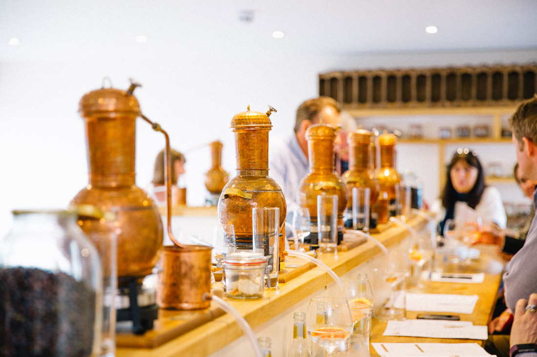 Gin stills at Salcombe Distillery