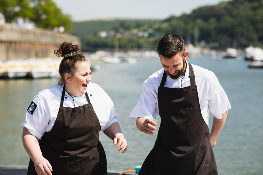Hannah Black and chef in Dartmouth
