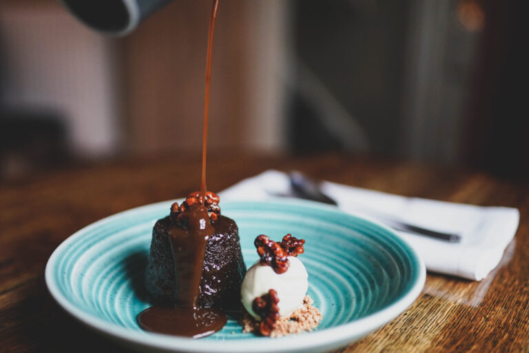 Best places to eat on Dartmoor - sticky toffee pudding at The Dartmoor Inn