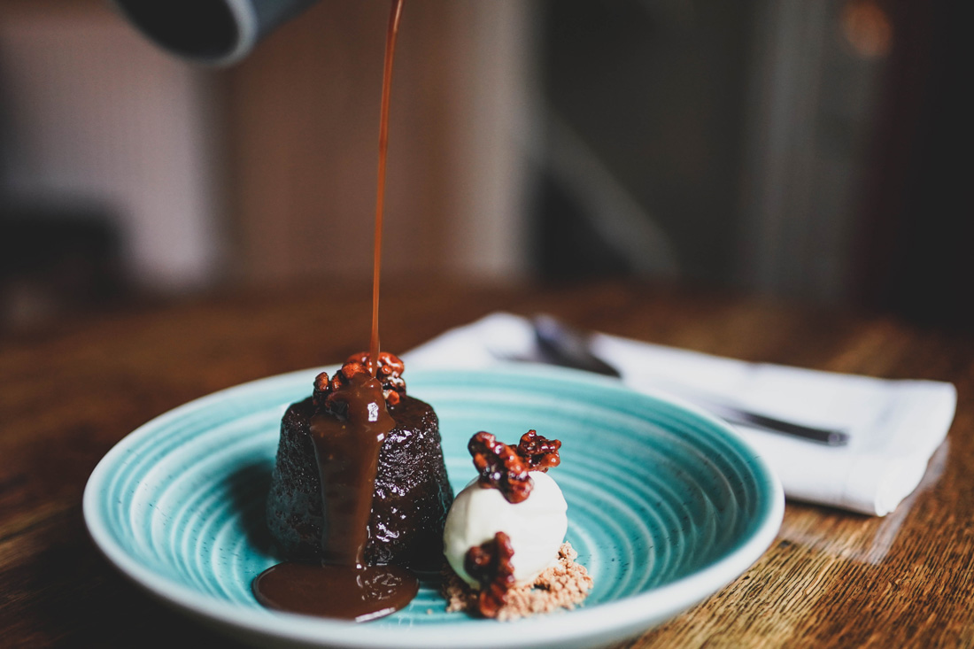 Best places to eat on Dartmoor - sticky toffee pudding at The Dartmoor Inn