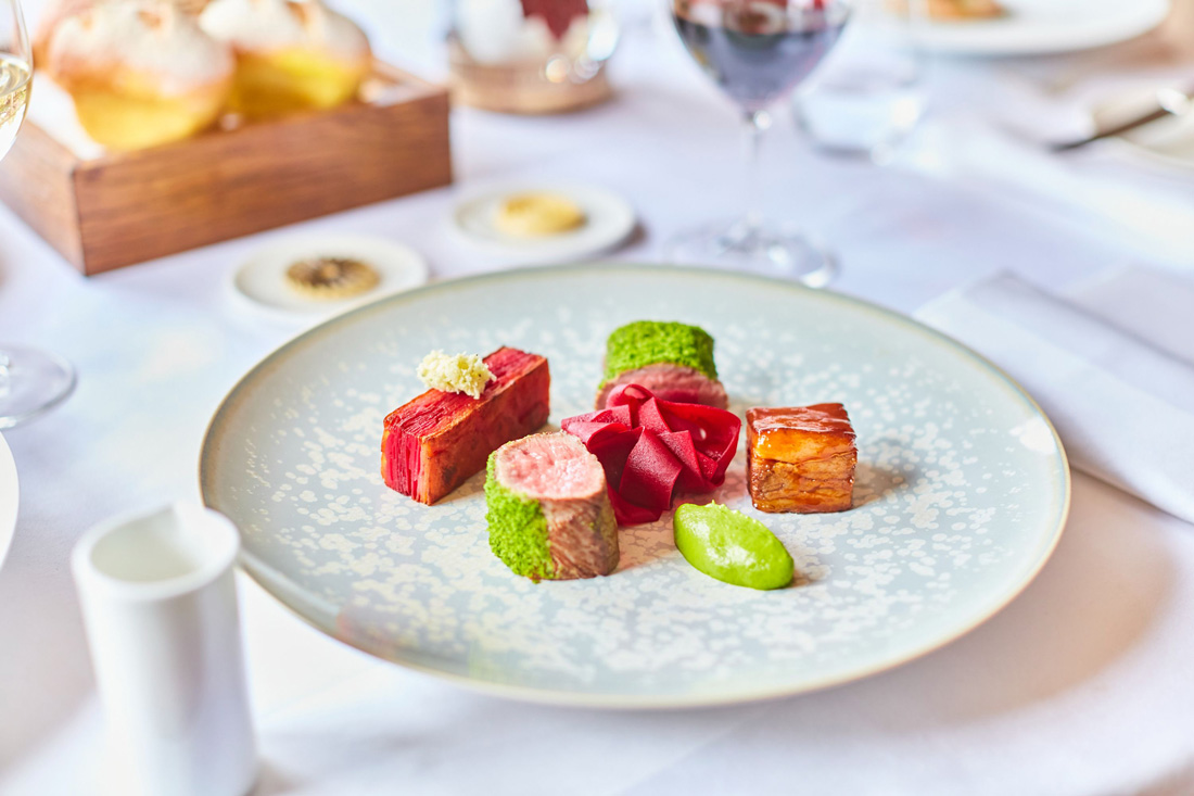 Evening dish at The Bath Priory - best foodie hotels in Bath