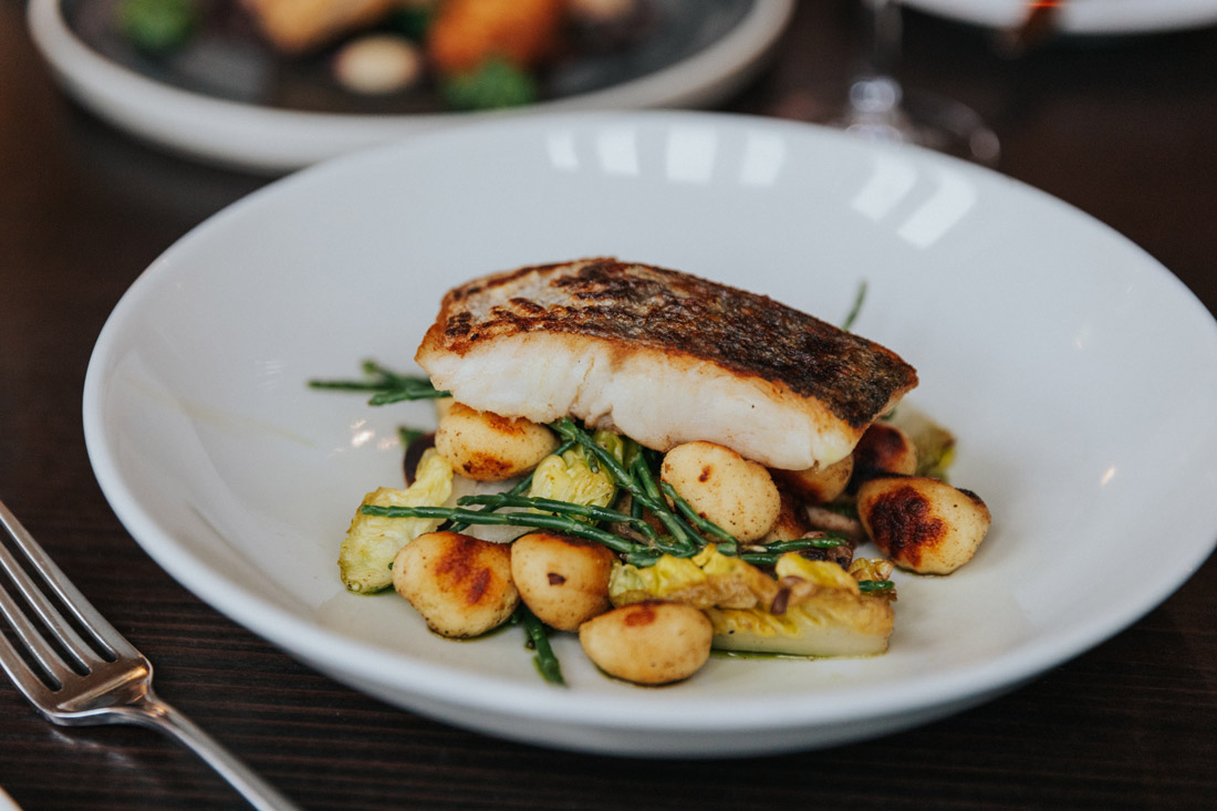 Pan-roasted cod with gnocchi