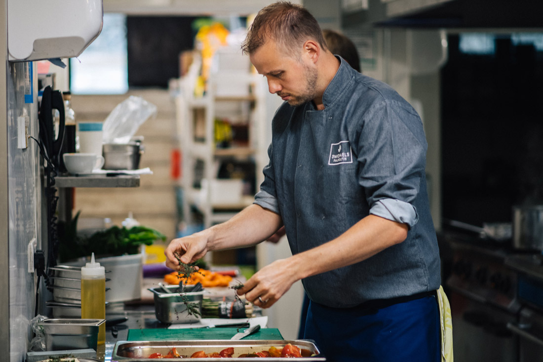 Chef Darren in the kitchen at St Michaels Resort