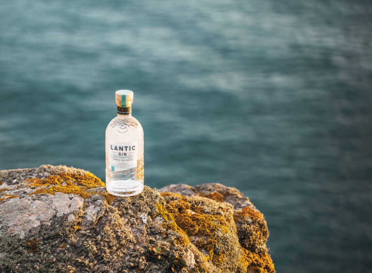 Best summer gins - Lantic Gin bottle on rocks