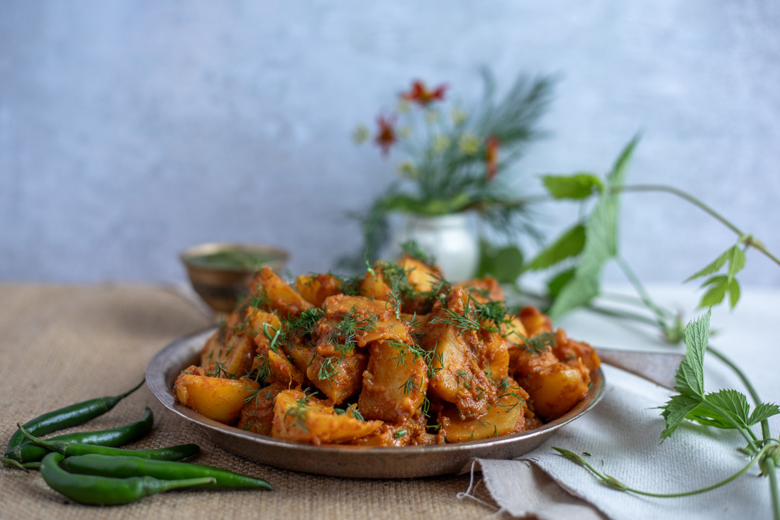 Celeriac and potato curry