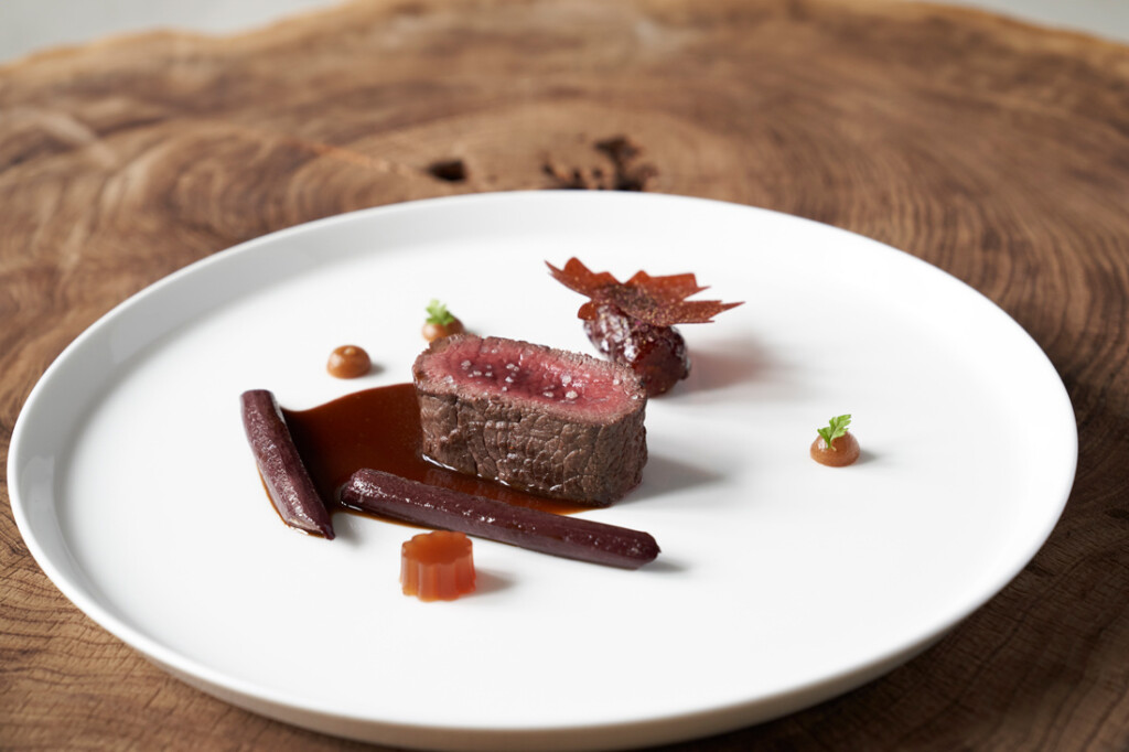 Venison dish by Scott Paton of Michelin-starred Acleaf at Boringdon Hall