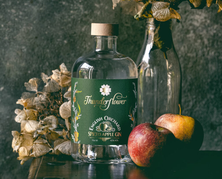Thunderflower Gin's World Gin Awards 2024 winning English Orchard