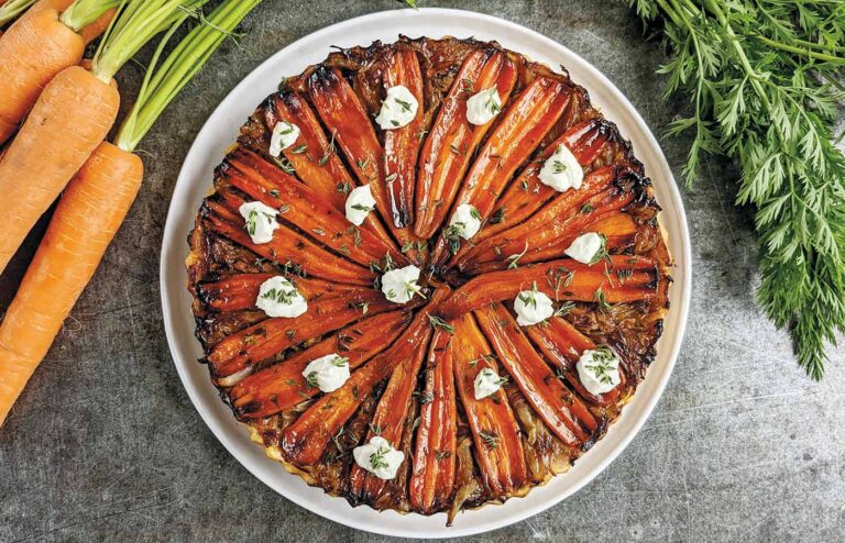 Carrot tarte tatin